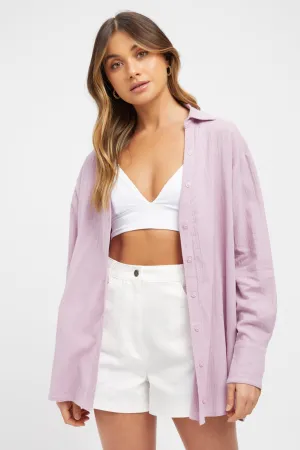 Crinkle Twist Back Shirt Crinkle Twist Back Shirt