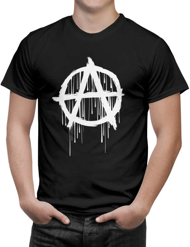 Dripping Anarchy Symbol Unisex T-Shirt by Sexy Hackers