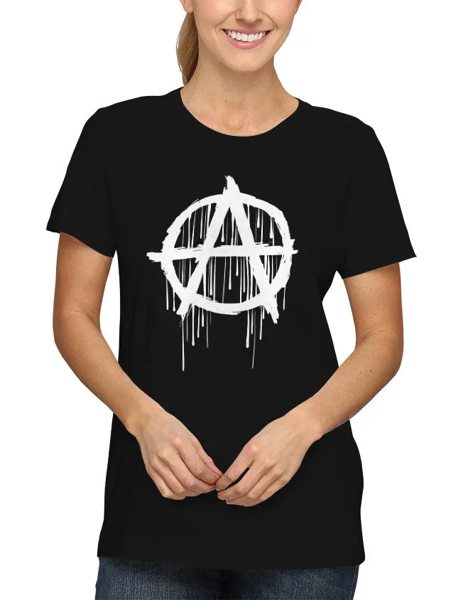 Dripping Anarchy Symbol Unisex T-Shirt by Sexy Hackers