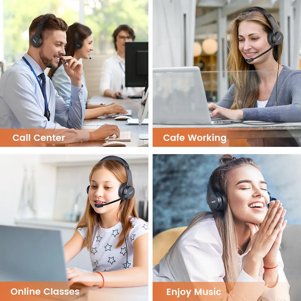 EKSAtelecom® H12E Environmental Noise Cancelling Headset