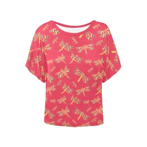 Gathering Rouge Women's Batwing-Sleeved Blouse T shirt Gathering Rouge Women's Batwing-Sleeved Blouse T shirt
