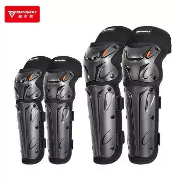MOTOWOLF MDL1010 Reflective Protection Motorcycle Bike Knee And Elbow Pads Long