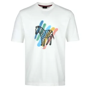 Paul Smith Broad Stripe Zebra T Shirt in White Paul Smith Broad Stripe Zebra T Shirt in White