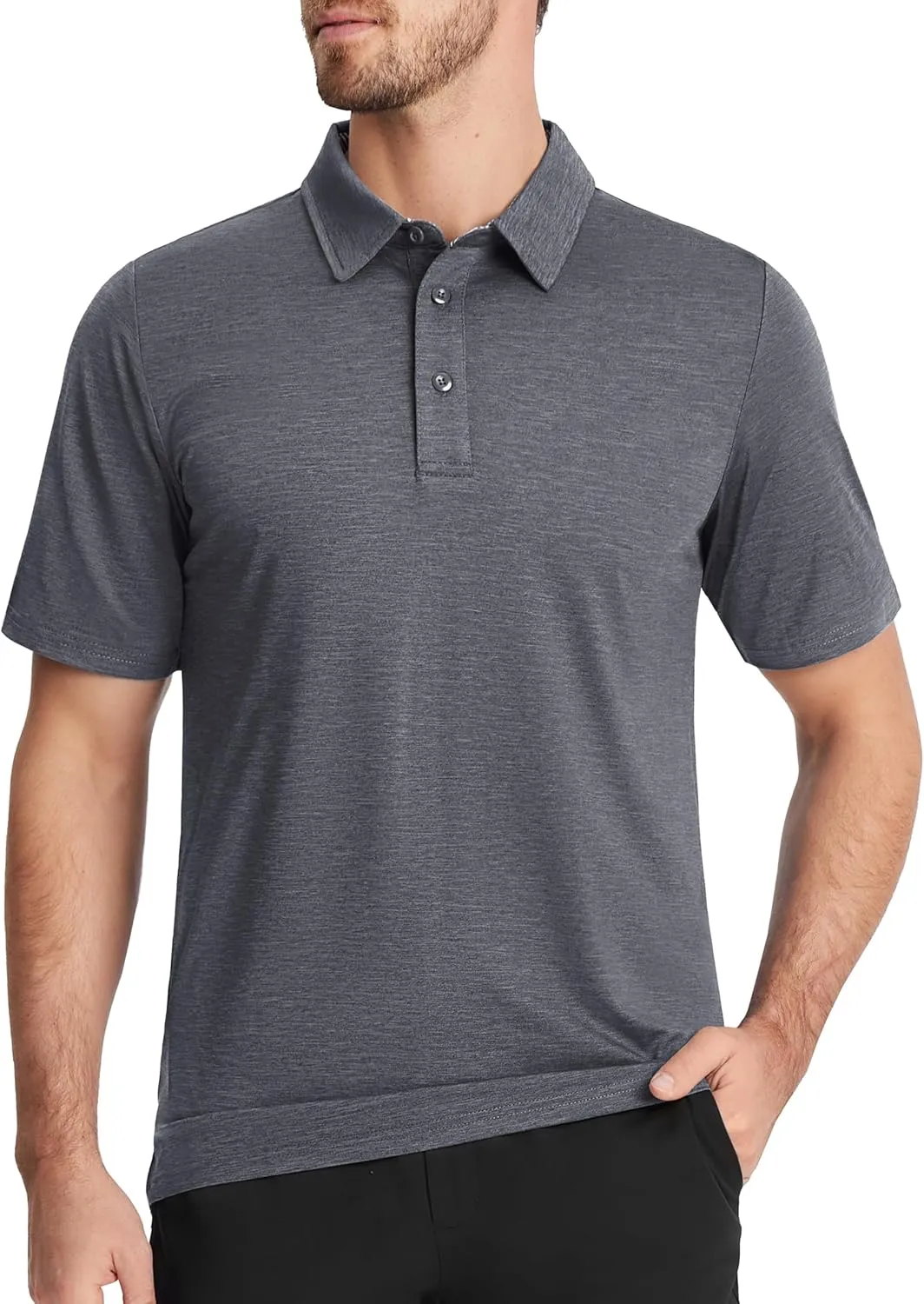 TACVASEN Men's Golf Shirts Short Sleeve Quick Dry Polo Shirts Moisture Wicking Casual Business Sports Breathable Polo