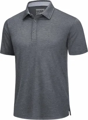 TACVASEN Men's Golf Shirts Short Sleeve Quick Dry Polo Shirts Moisture Wicking Casual Business Sports Breathable Polo