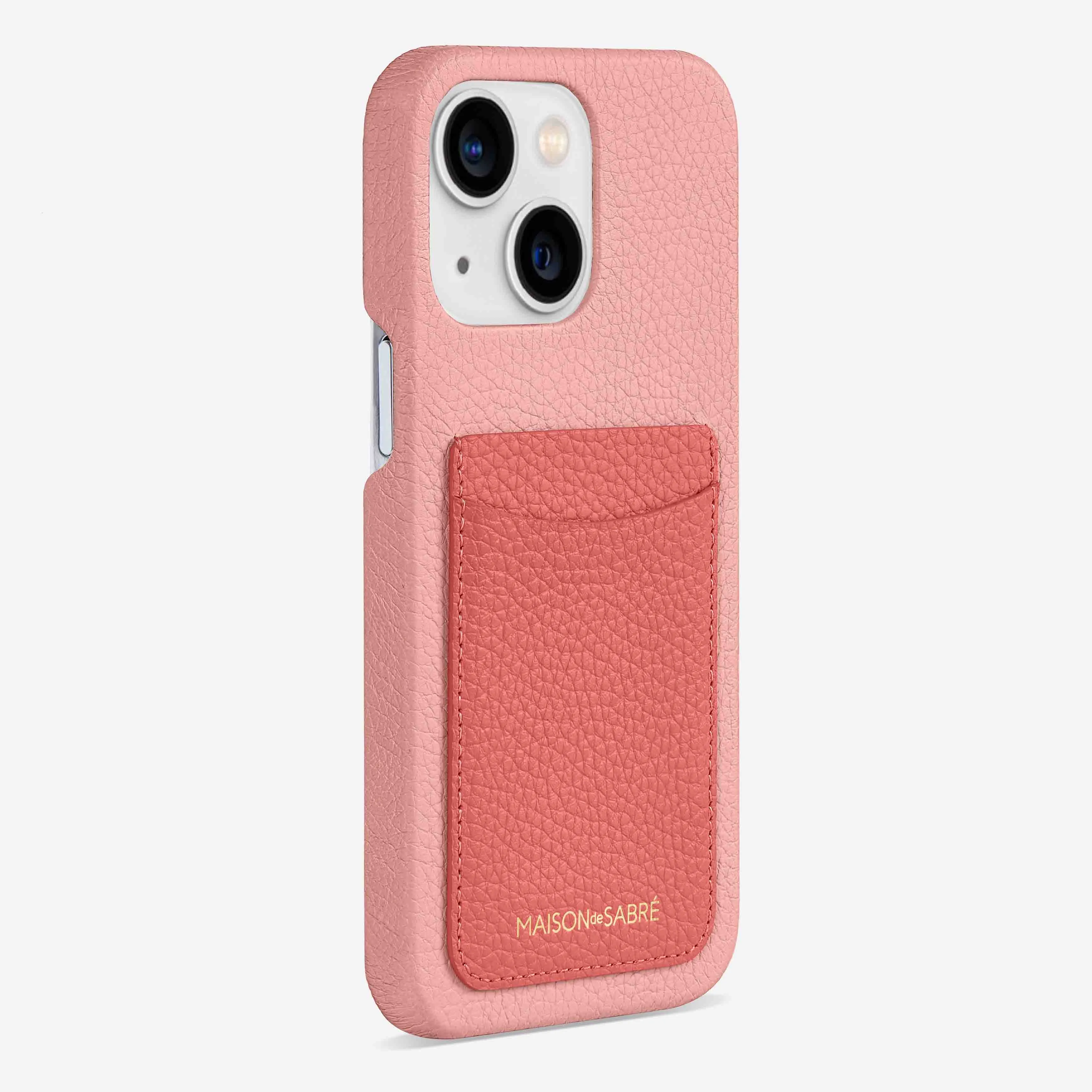 The Card Phone Case iPhone 13 - Coral Lily