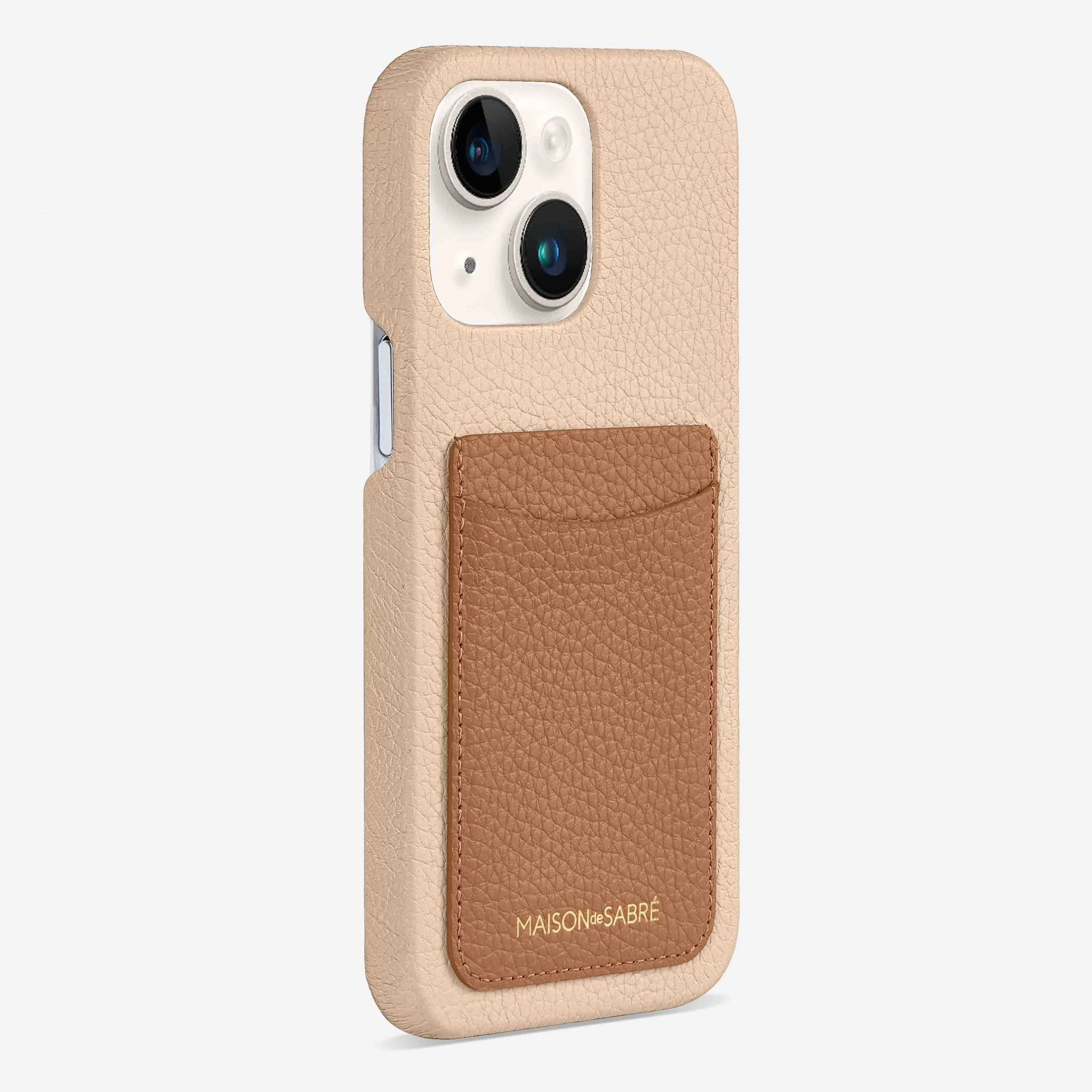 The Card Phone Case iPhone 14 Plus - Sandstone Nude