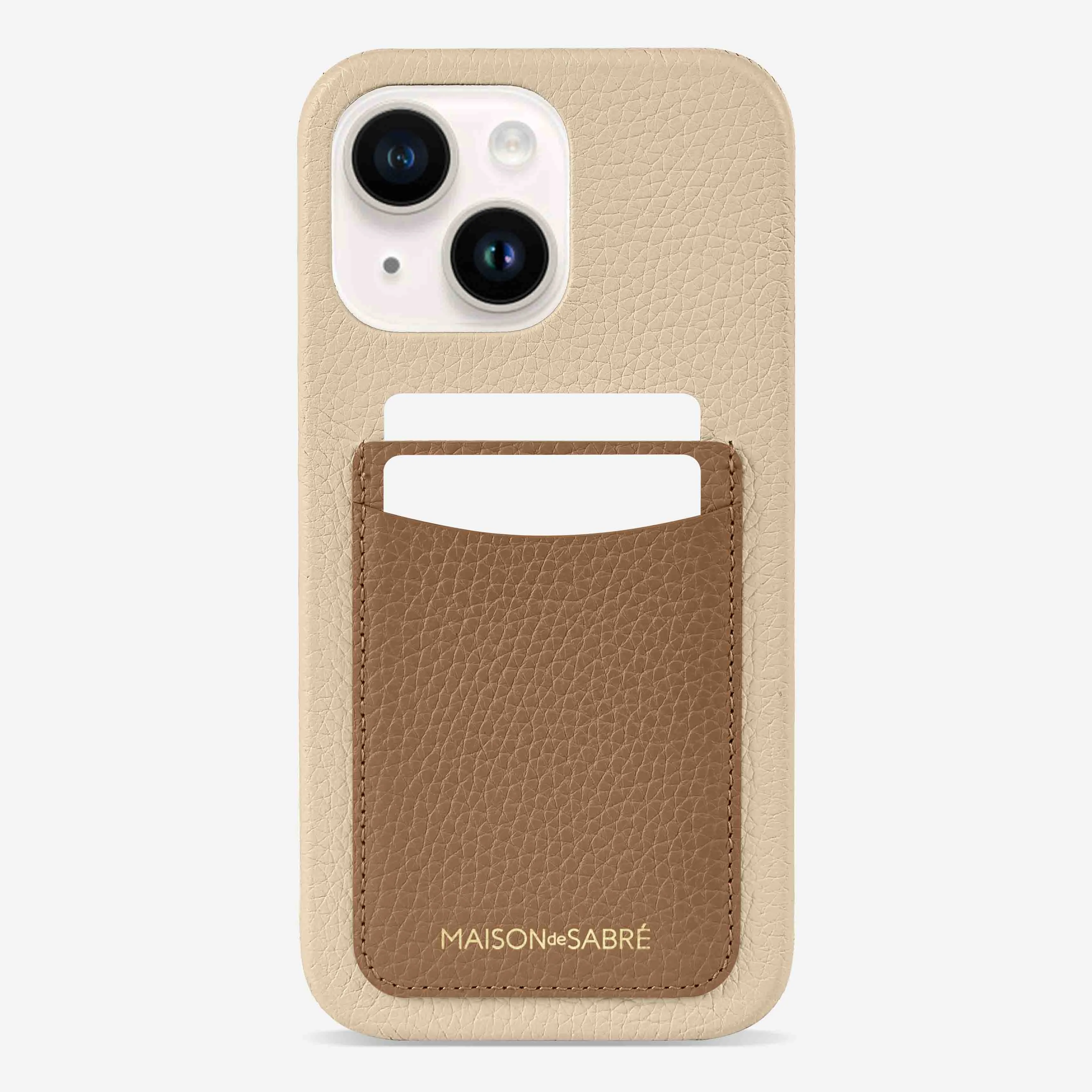 The Card Phone Case iPhone 14 Plus - Sandstone Nude