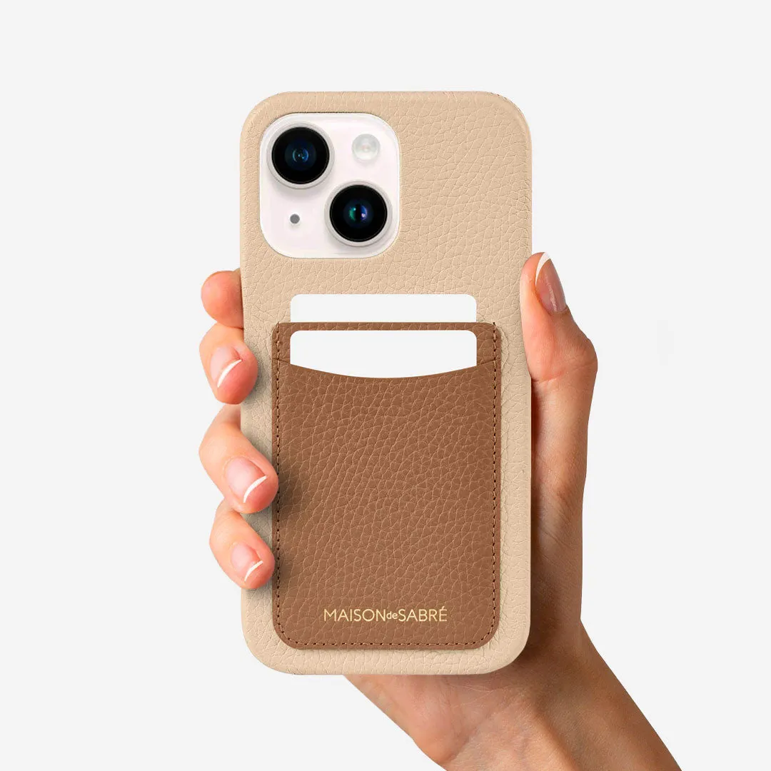 The Card Phone Case iPhone 14 Plus - Sandstone Nude