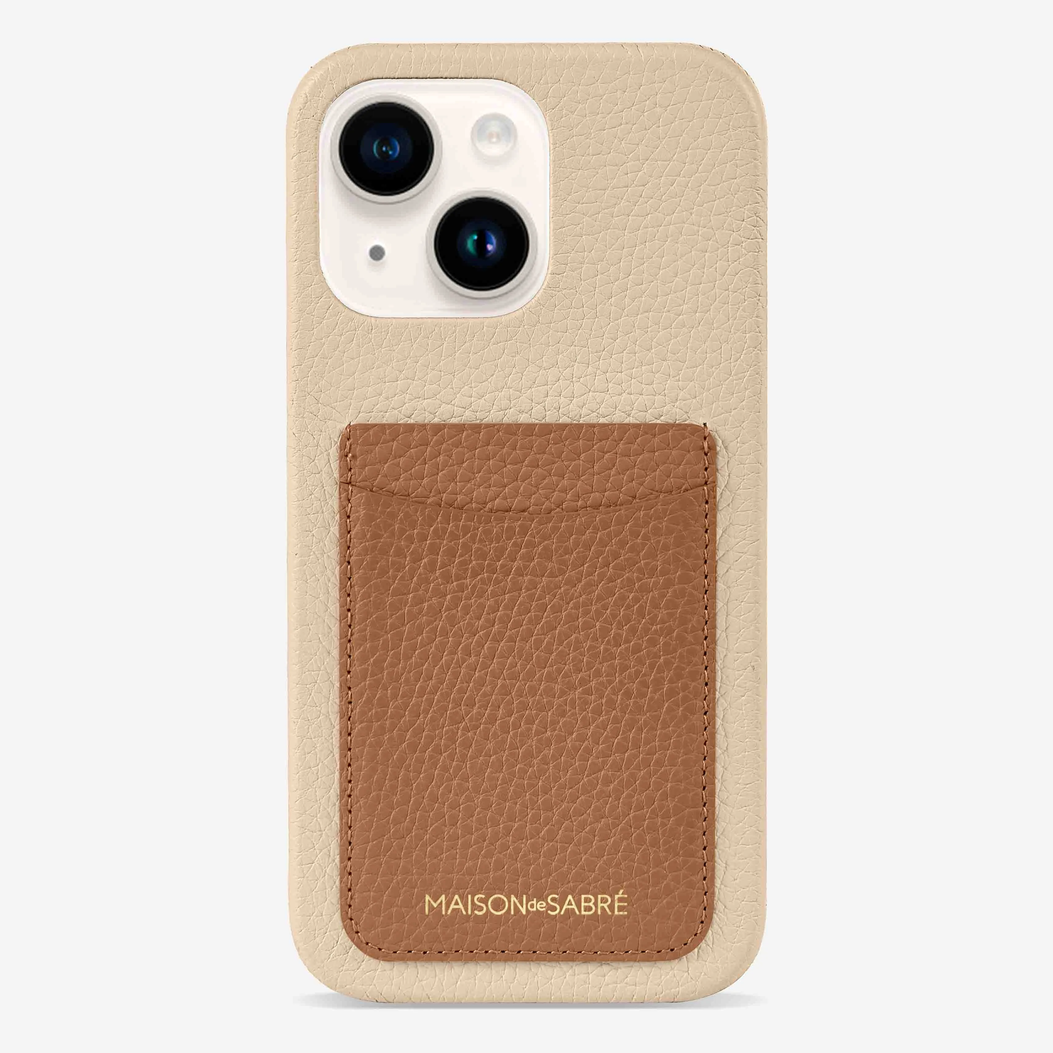 The Card Phone Case iPhone 14 Plus - Sandstone Nude