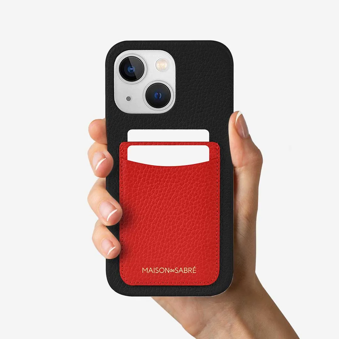The Card Phone Case iPhone 14 - Pomegranate Caviar