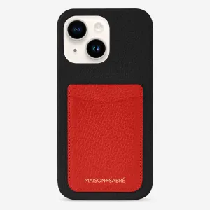 The Card Phone Case iPhone 14 - Pomegranate Caviar