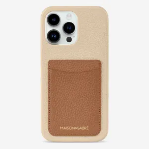 The Card Phone Case iPhone 14 Pro Max - Sandstone Nude
