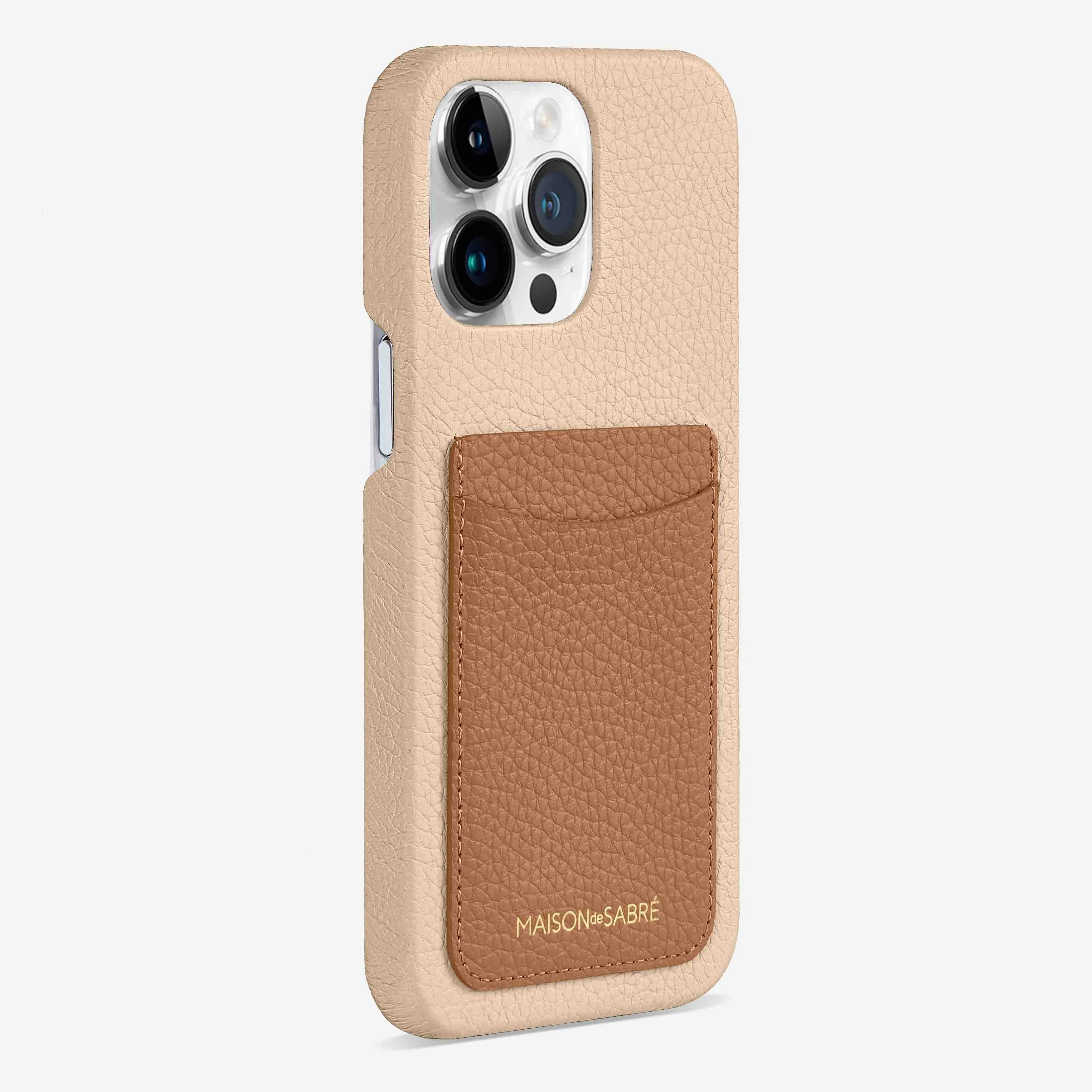 The Card Phone Case iPhone 14 Pro Max - Sandstone Nude