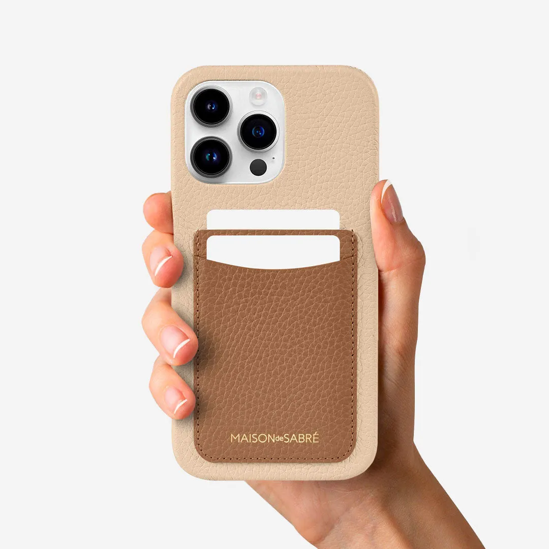 The Card Phone Case iPhone 14 Pro Max - Sandstone Nude